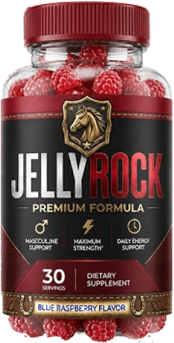 A single jar of Jelly Rock gummies